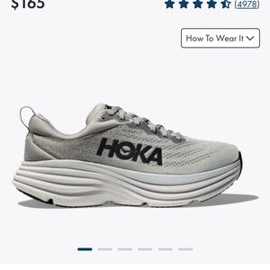 Hoka - Men’s Bondi 8 - Size 11 EE WIDE, Color Sharkskin/Harbor Mist